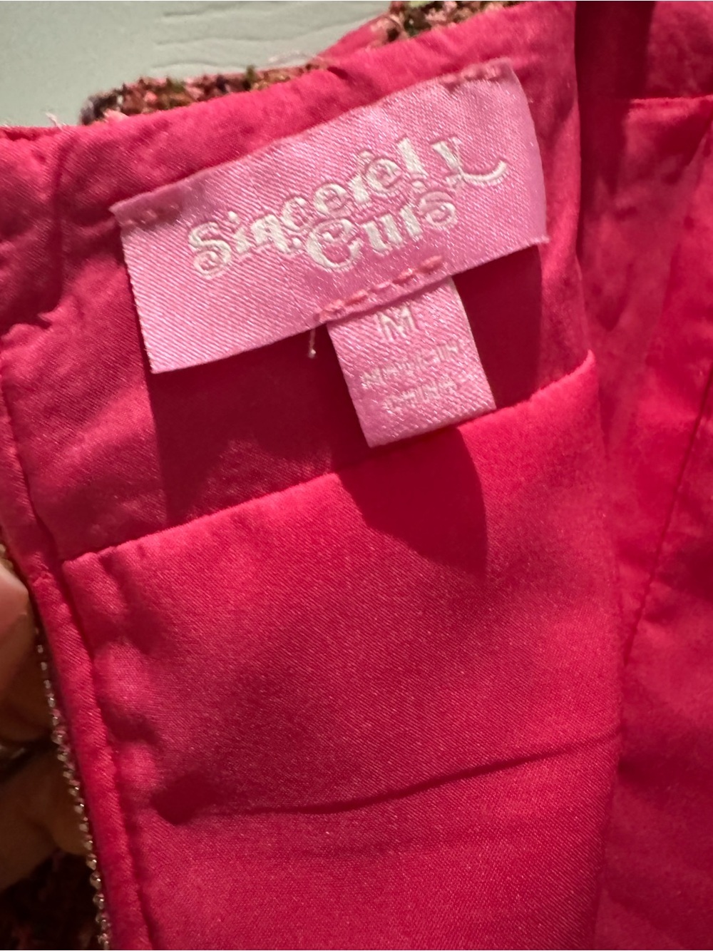 Pink Tweed Mini Dress - Picture 3 of 6